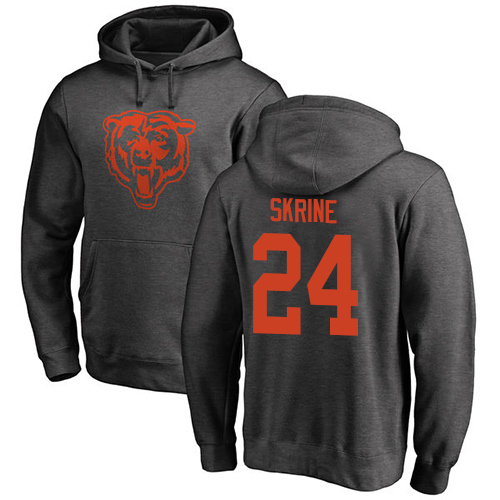 Chicago Bears Men Ash Buster Skrine One Color NFL Football #24 Pullover Hoodie Sweatshirts->youth nfl jersey->Youth Jersey